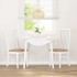 Sillas de comedor con cojines 2uds madera maciza blanco