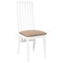 Sillas de comedor con cojines 2uds madera maciza blanco