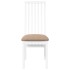 Sillas de comedor con cojines 2uds madera maciza blanco