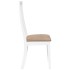 Sillas de comedor con cojines 2uds madera maciza blanco