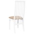 Sillas de comedor con cojines 2uds madera maciza blanco