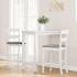 Taburetes de bar con cojines 2 uds madera maciza blanca