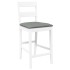 Taburetes de bar con cojines 2 uds madera maciza blanca