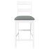 Taburetes de bar con cojines 2 uds madera maciza blanca