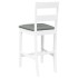 Taburetes de bar con cojines 2 uds madera maciza blanca