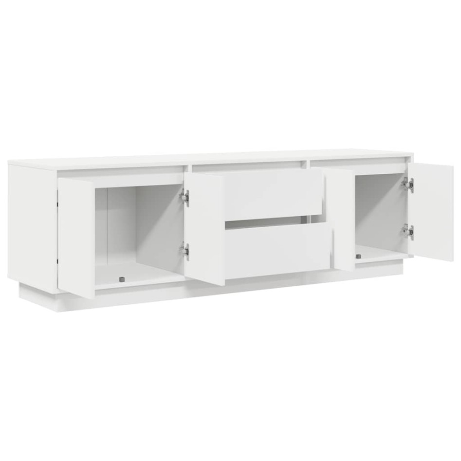 Mueble de TV con luces LED blanco 160,5x41x50
