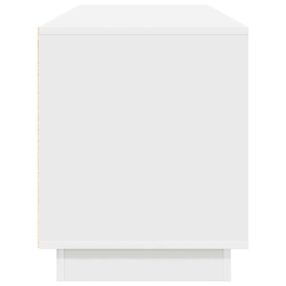 Mueble de TV con luces LED blanco 160,5x41x50