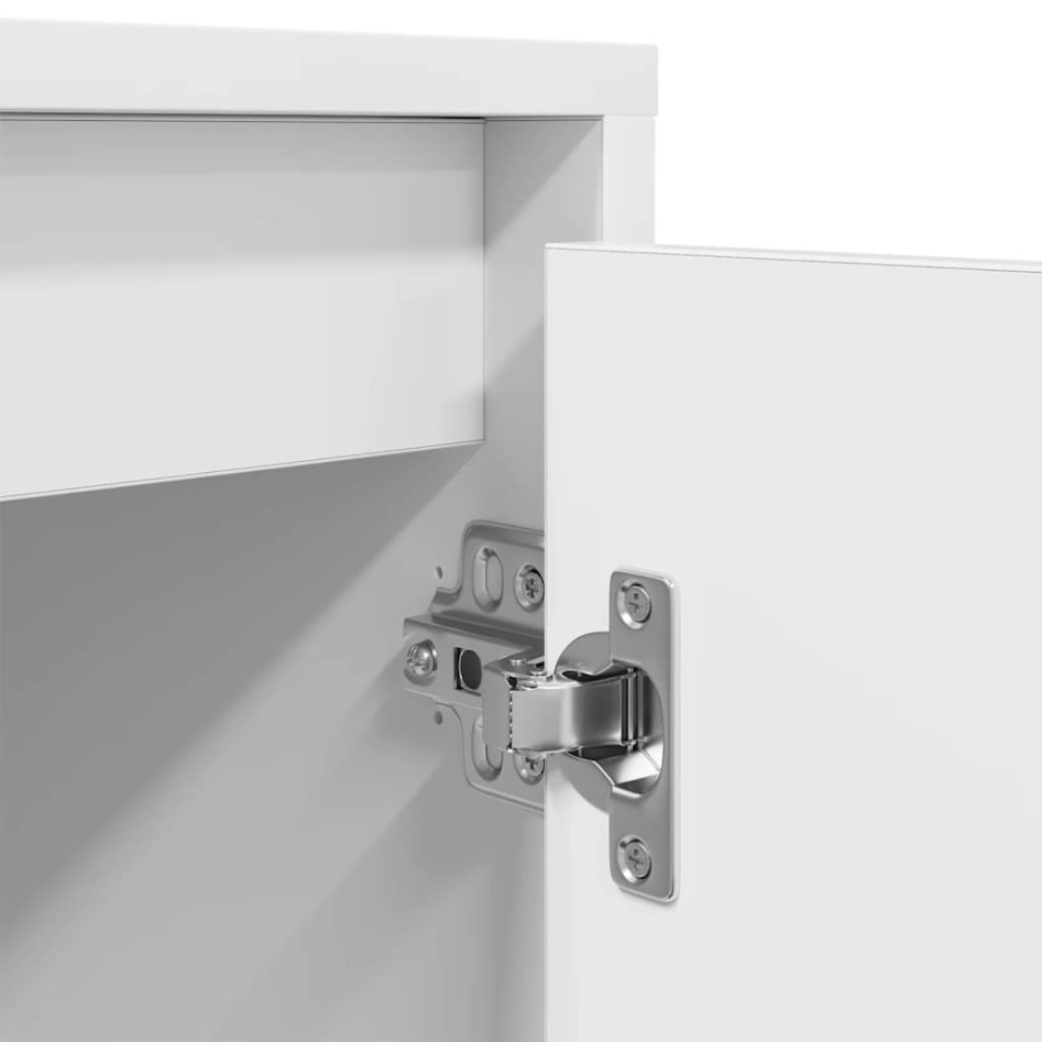 Mueble de TV con luces LED blanco 160,5x41x50