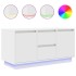 Mueble de TV con luces LED blanco 100x41x50