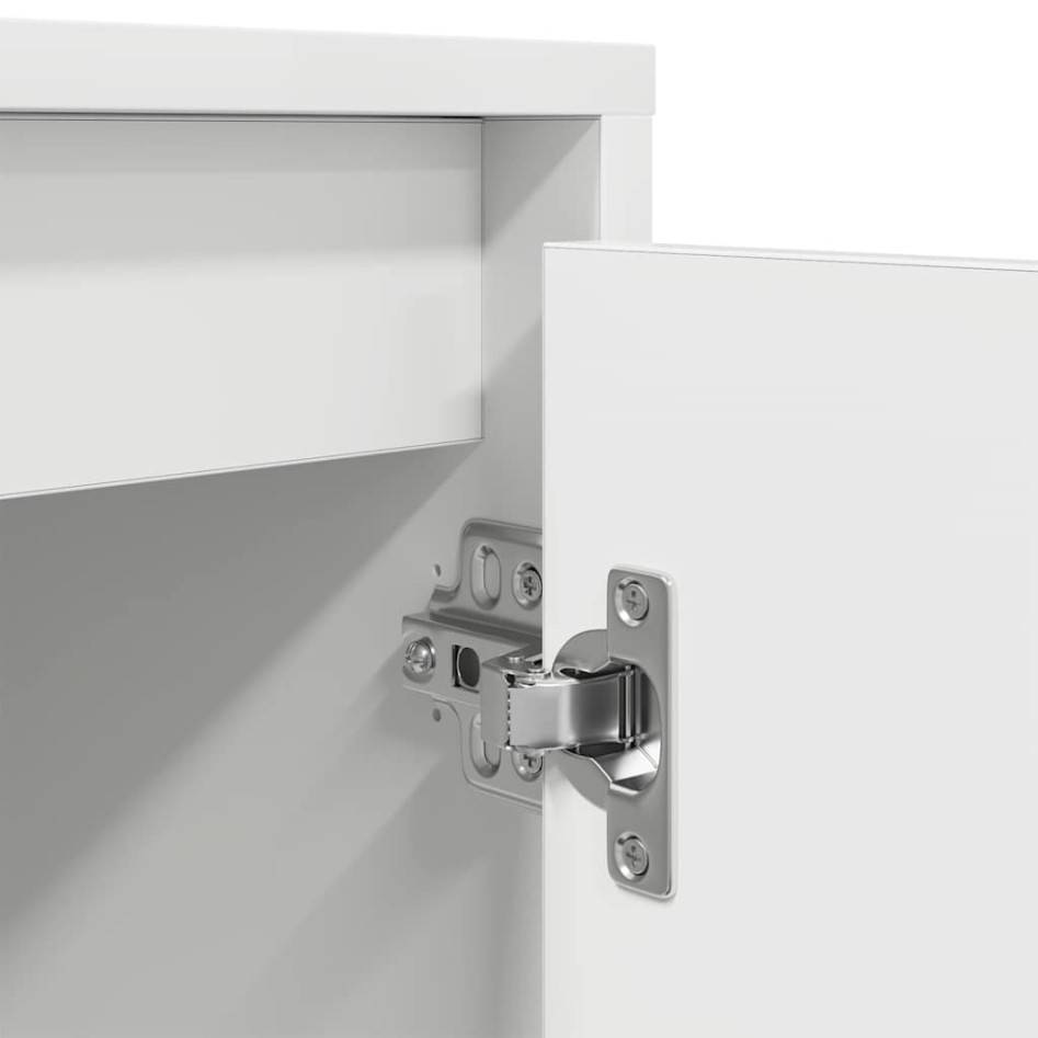 Mueble de TV con luces LED blanco 100x41x50