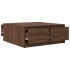 Mesa de centro con cajones roble marrón 100x100x40