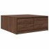 Mesa de centro con cajones roble marrón 100x100x40