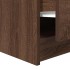 Mesa de centro con cajones roble marrón 100x100x40