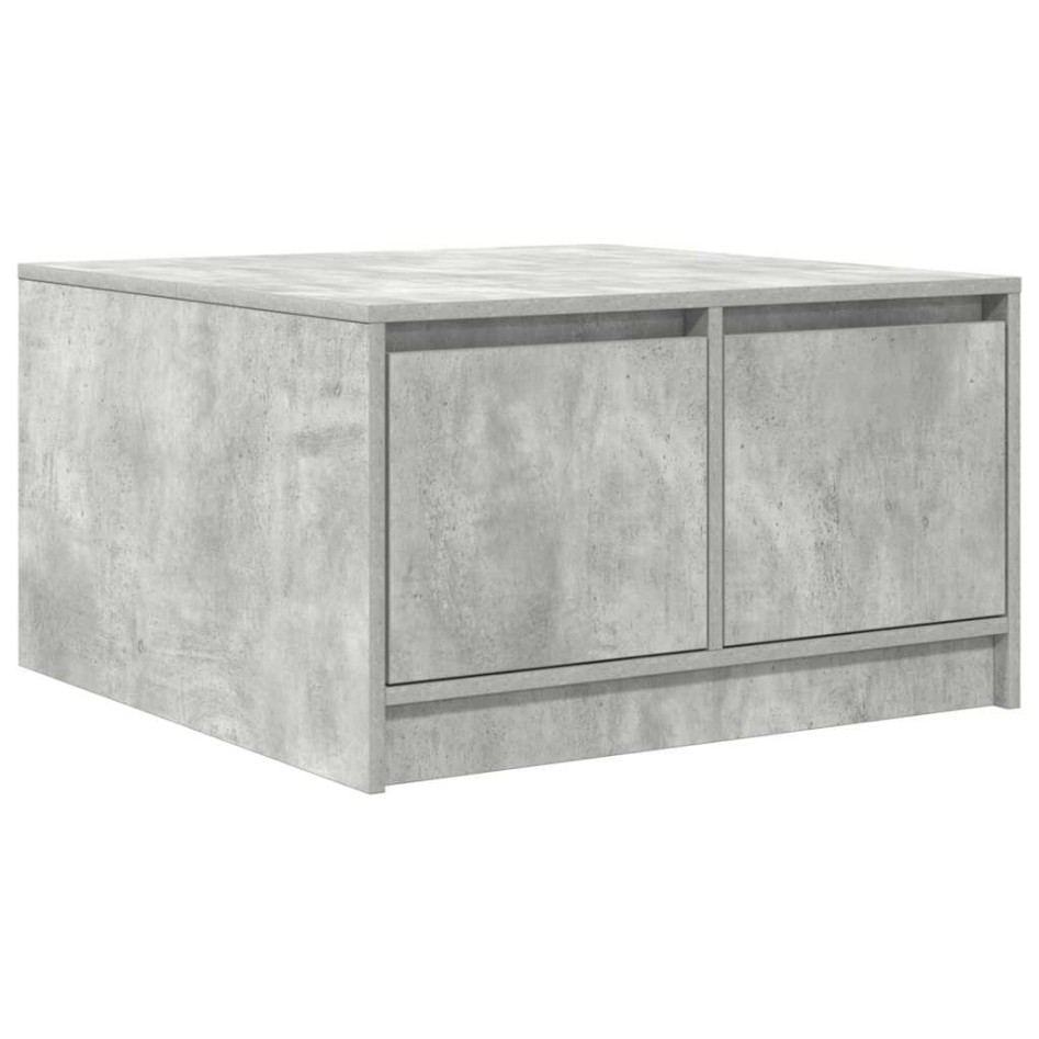 Mesa de centro con cajones gris hormigón 70,5x70x40