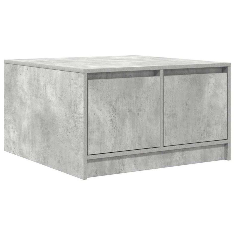 Mesa de centro con cajones gris hormigón 70,5x70x40