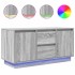 Mueble de TV con luces LED Sonoma gris 100x41x50