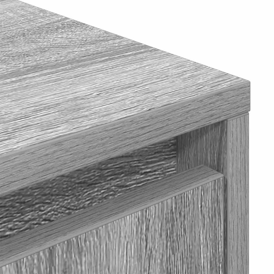 Mueble de TV con luces LED Sonoma gris 100x41x50