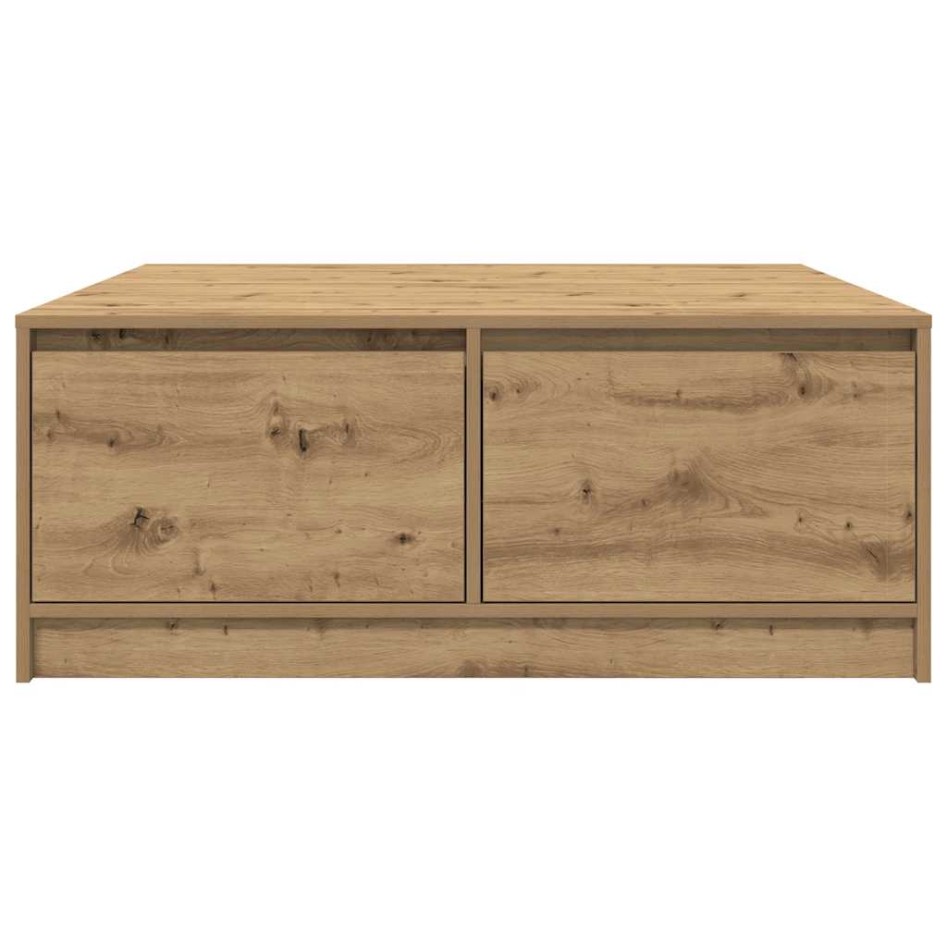 Mesa de centro con cajones roble artesanal 100x100x40