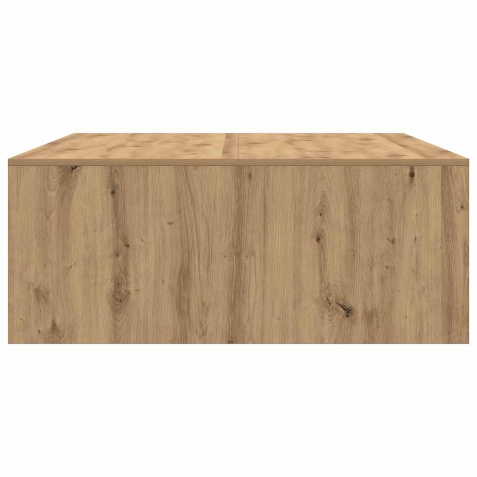 Mesa de centro con cajones roble artesanal 100x100x40