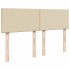 Cama otomana con colchón LED crema 140x190 cm