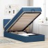 Cama otomana con colchón y luces LED azul 100x200 cm