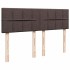 Cama otomana con colchón LED marrón oscuro 140x190 cm
