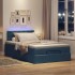 Cama otomana con colchón y luces LED azul 120x200 cm