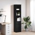 Aparador alto roble negro 37,5x35x180 cm madera de