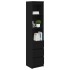 Aparador alto roble negro 37,5x35x180 cm madera de
