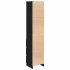 Aparador alto roble negro 37,5x35x180 cm madera de