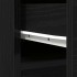 Aparador alto roble negro 37,5x35x180 cm madera de