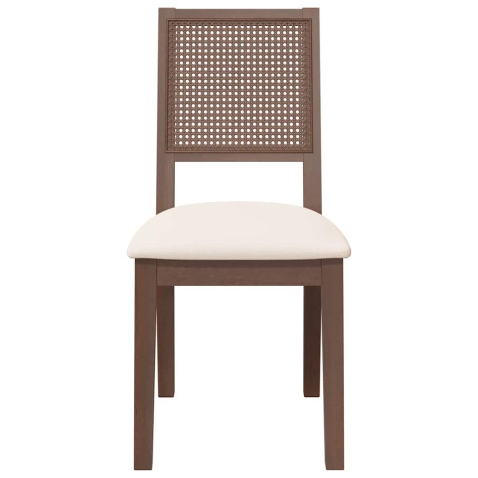 Sillas de comedor con cojines 2 uds madera maciza marrón