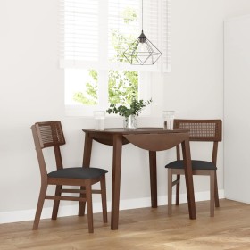 Sillas de comedor con cojines 2 uds madera maciza marrón