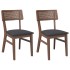 Sillas de comedor con cojines 2 uds madera maciza marrón