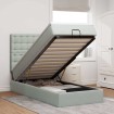 Estructura cama otomana colchones gris claro 90x190cm
