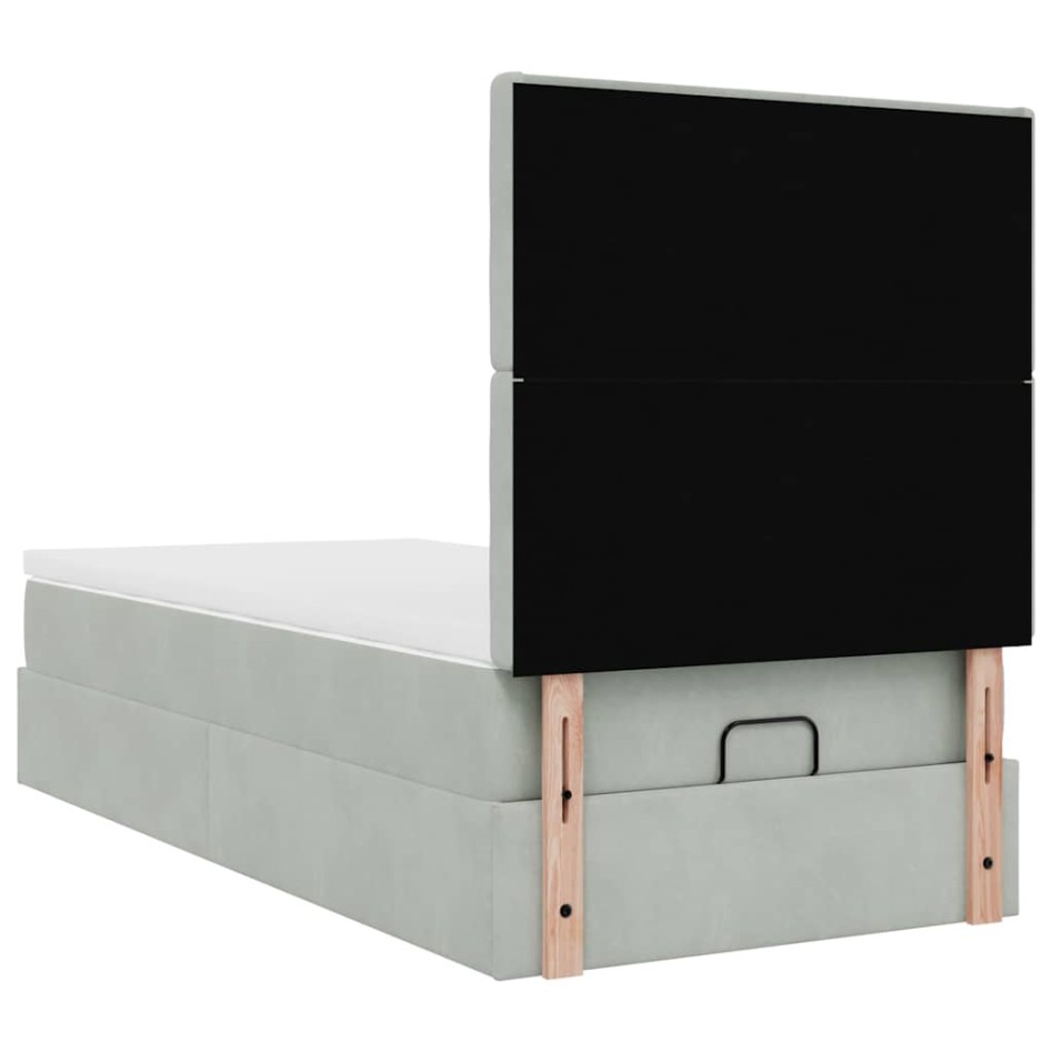 Estructura cama otomana colchones gris claro