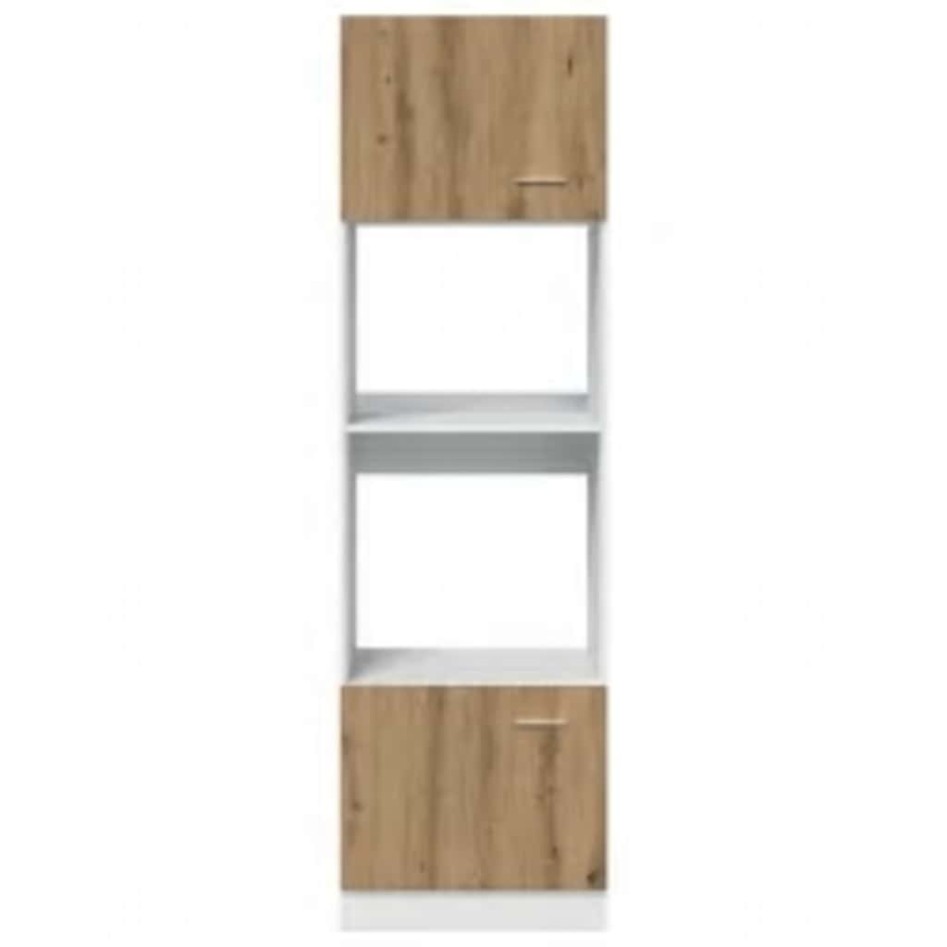 Armario microondas madera ingeniería roble artisan 60x57x207