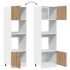 Armario microondas madera ingeniería roble artisan 60x57x207
