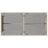 Set comedor de jardín 3 pzas cojines ratán sintético gris