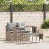 Set comedor de jardín 3 pzas con cojines ratán sintético