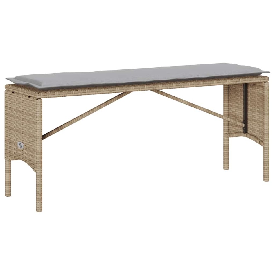 Set comedor de jardín 3 pzas con cojines ratán sintético