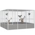 Jaula pájaros acero galvanizado gris 302,5x324,5x211,5