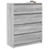Aparador Sonoma gris 80x35x99 cm madera de
