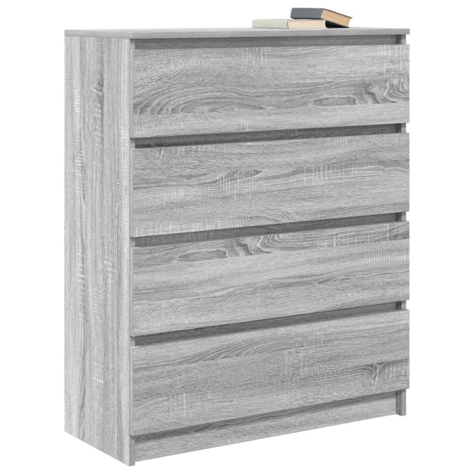 Aparador Sonoma gris 80x35x99 cm madera de