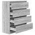 Aparador Sonoma gris 80x35x99 cm madera de