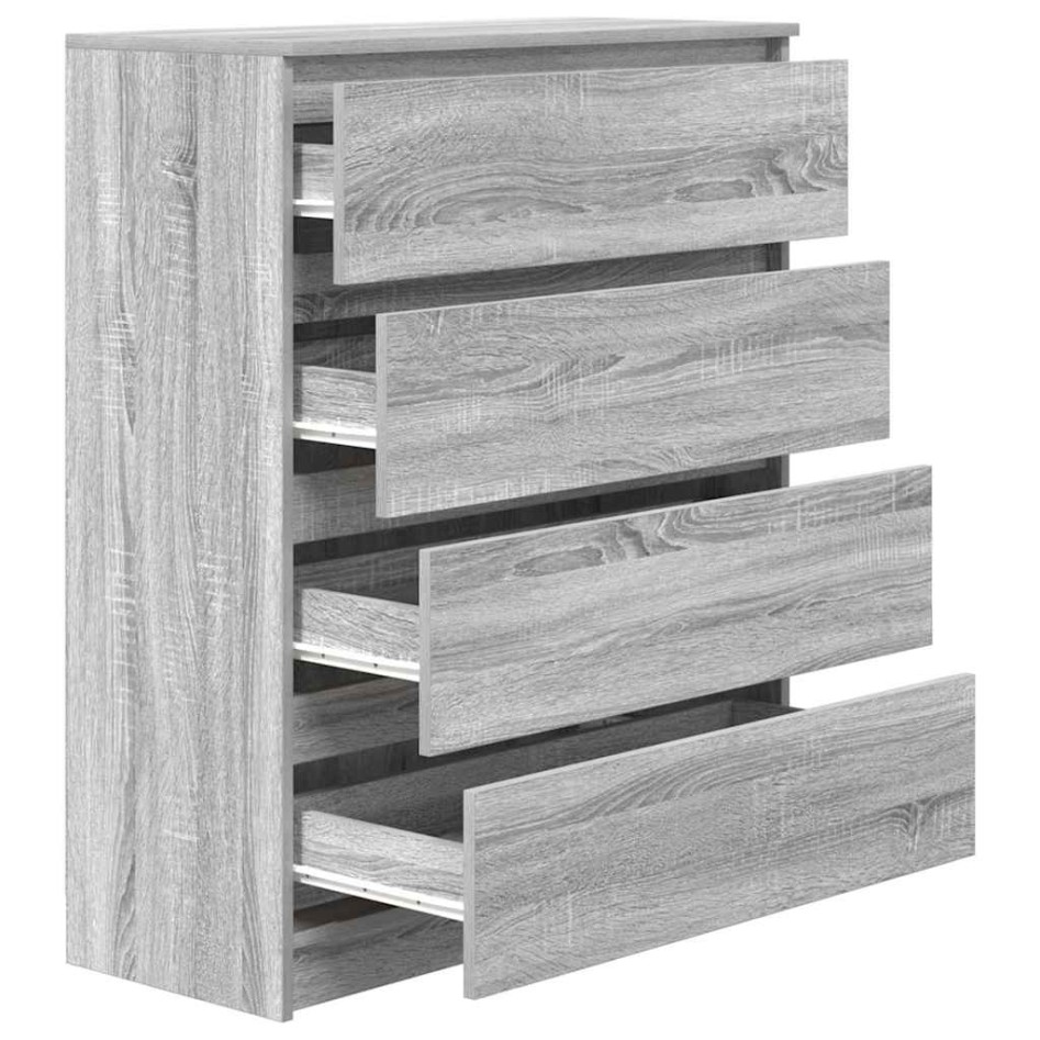 Aparador Sonoma gris 80x35x99 cm madera de