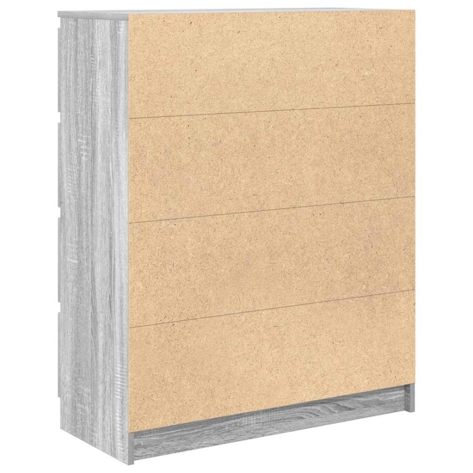 Aparador Sonoma gris 80x35x99 cm madera de