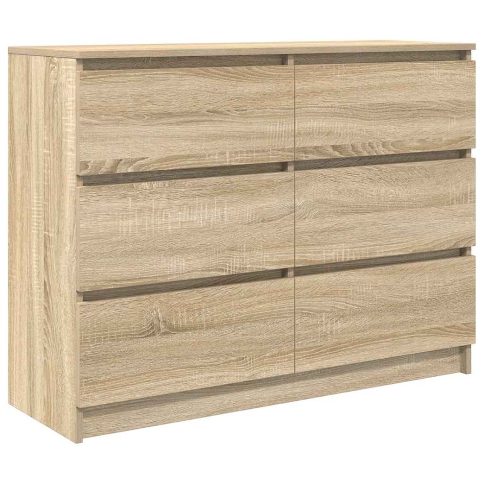 Aparador de madera contrachapada roble sonoma 100x35x76