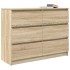 Aparador de madera contrachapada roble sonoma 100x35x76
