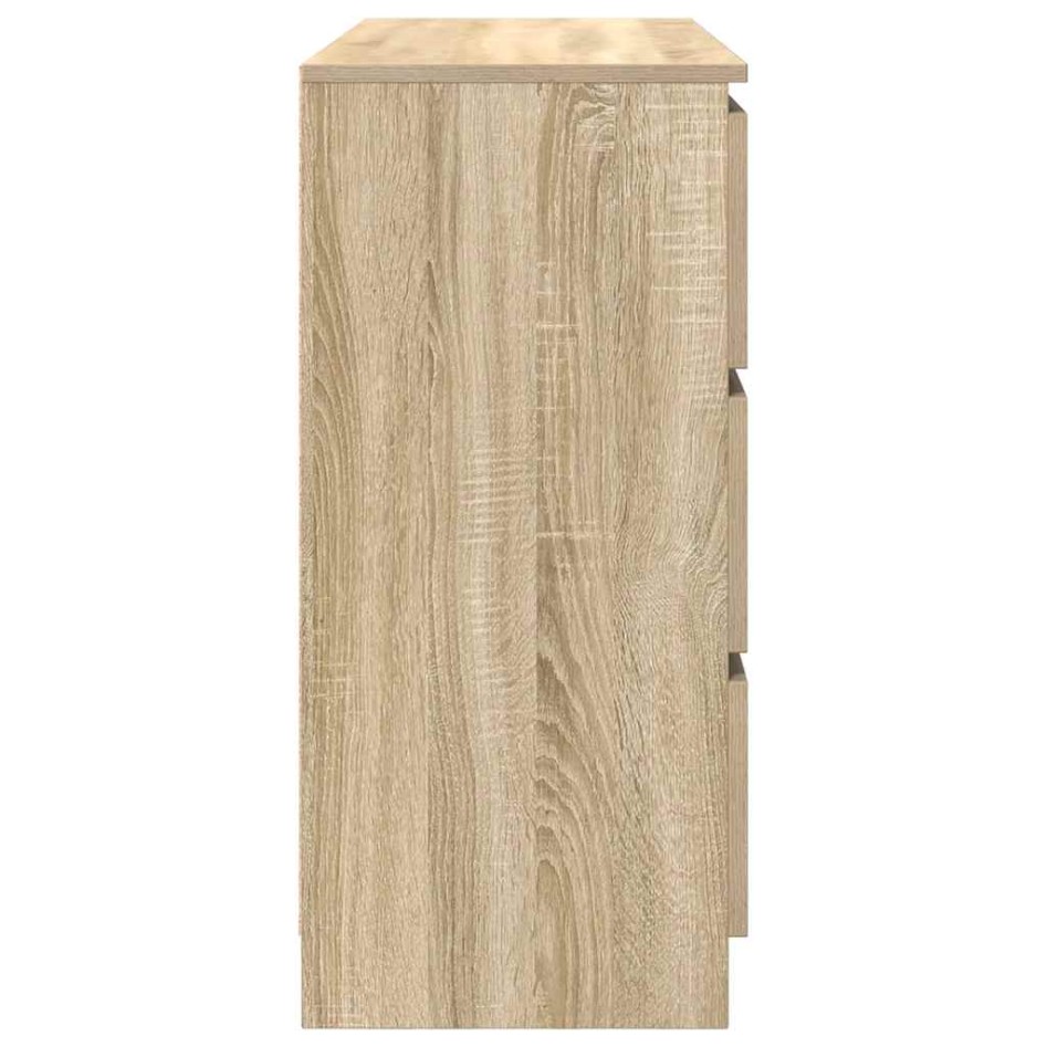 Aparador de madera contrachapada roble sonoma 100x35x76